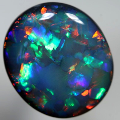 SOLID BLACK OPAL Top, top quality Flagstone Harlequin pattern, bright gemmy fire. COLLECTORS PIECE - GREAT INVESTMENT. With VIDEO  